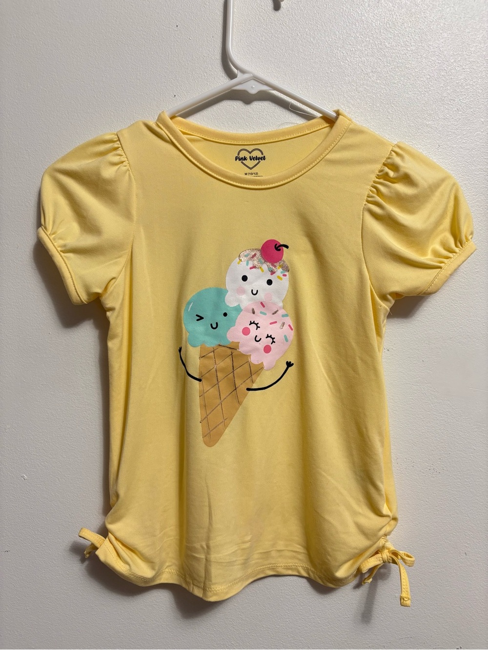Velvet Yellow Girls' Ice Cream Cone Graphic Tee